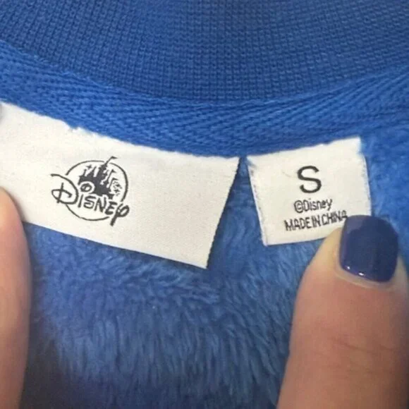 Disney Parks Donald Duck Plush Fleece Pullover Sweatshirt Velour Adult Small - Picture 4 of 9